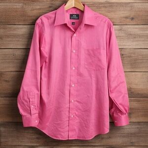 Mens Stafford 15 1/2 34/35 Cotton Polyester Wrinkle Free Button Down Shirt
